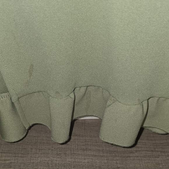 As Is- Show Me Your MuMu Ruffle Dress in Olive- Sold As Is - Picture 2 of 10